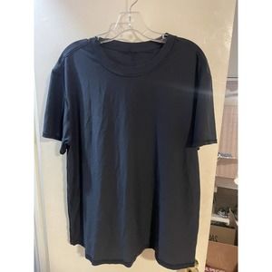 Lululemon T Shirt Womens Black All Yours Pima Cotton Short Sleeve Logo Tee